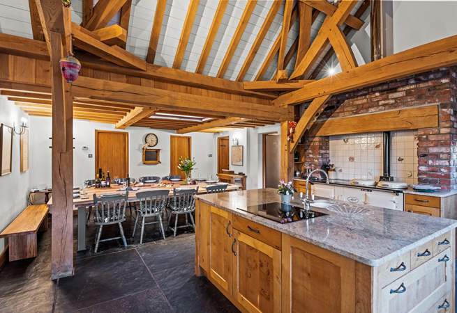 The kitchen/dining-room is exceptionally spacious and leads directly onto the patio area. Perfect for serving up a delicious barbecue.