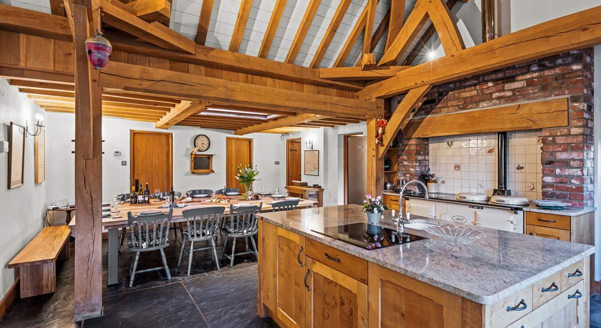 The kitchen/dining-room is exceptionally spacious and leads directly onto the patio area. Perfect for serving up a delicious barbecue.