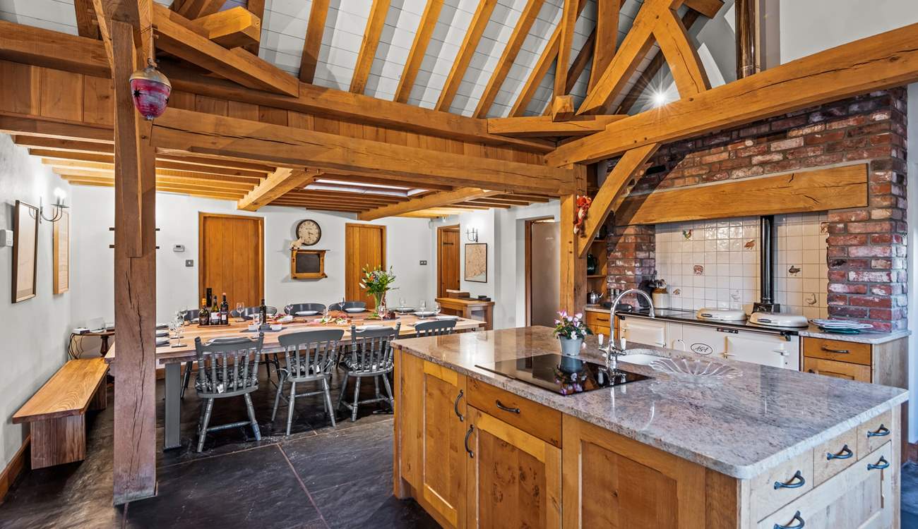 The kitchen/dining-room is exceptionally spacious and leads directly onto the patio area. Perfect for serving up a delicious barbecue.