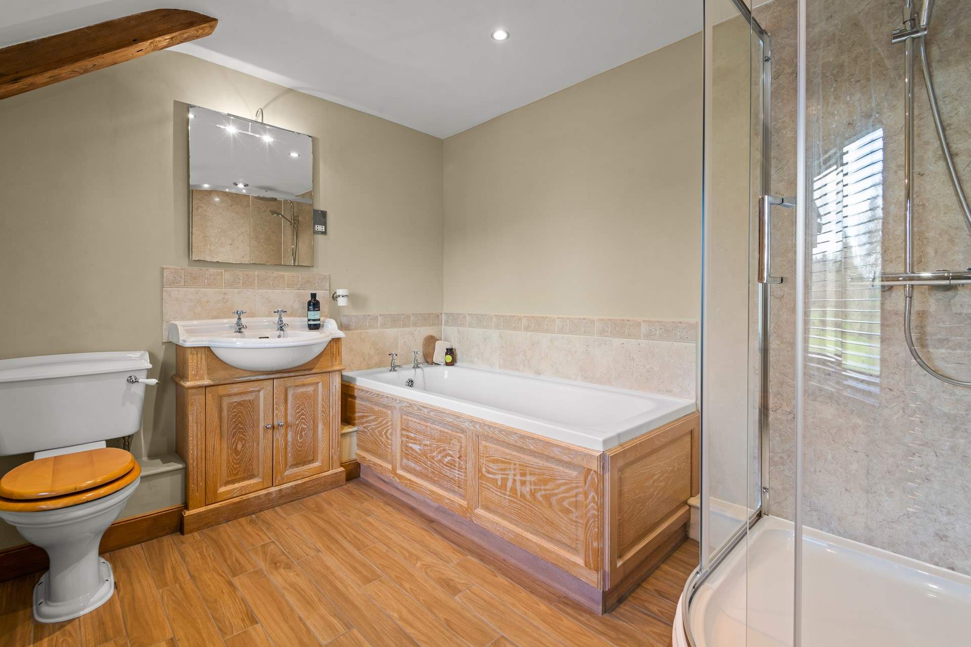 The en suite to bedroom 1 is exceptionally spacious.