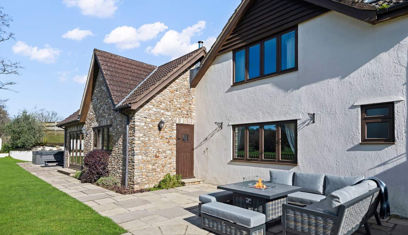 Your patio and lawn area are such a pleasant spot to sit on a sunny day.