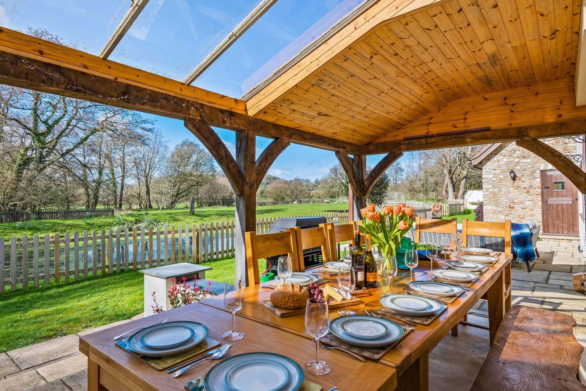 Dining al fresco is a must.