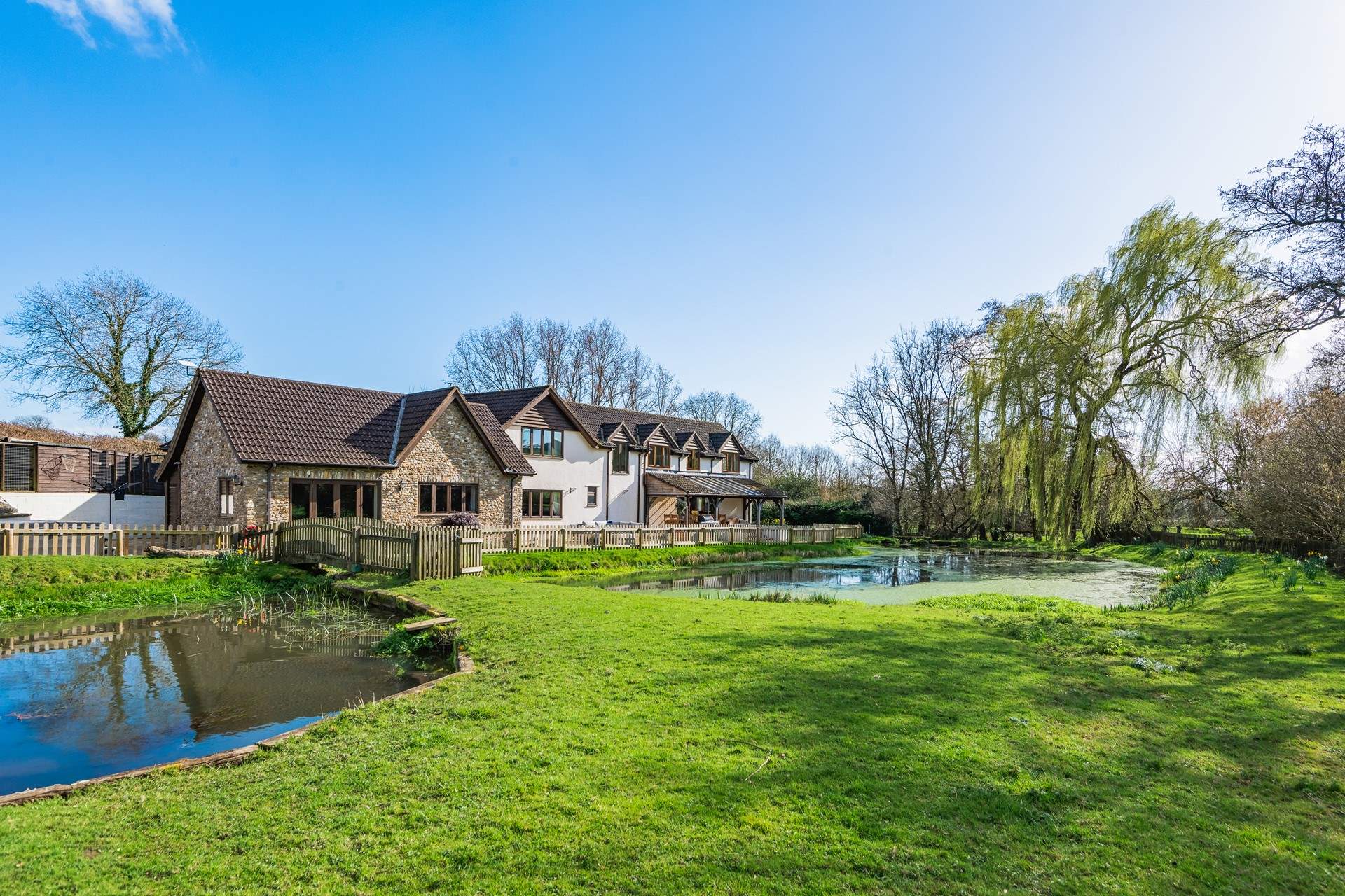Looking back at Lexhayne Mill from the paddock opposite.