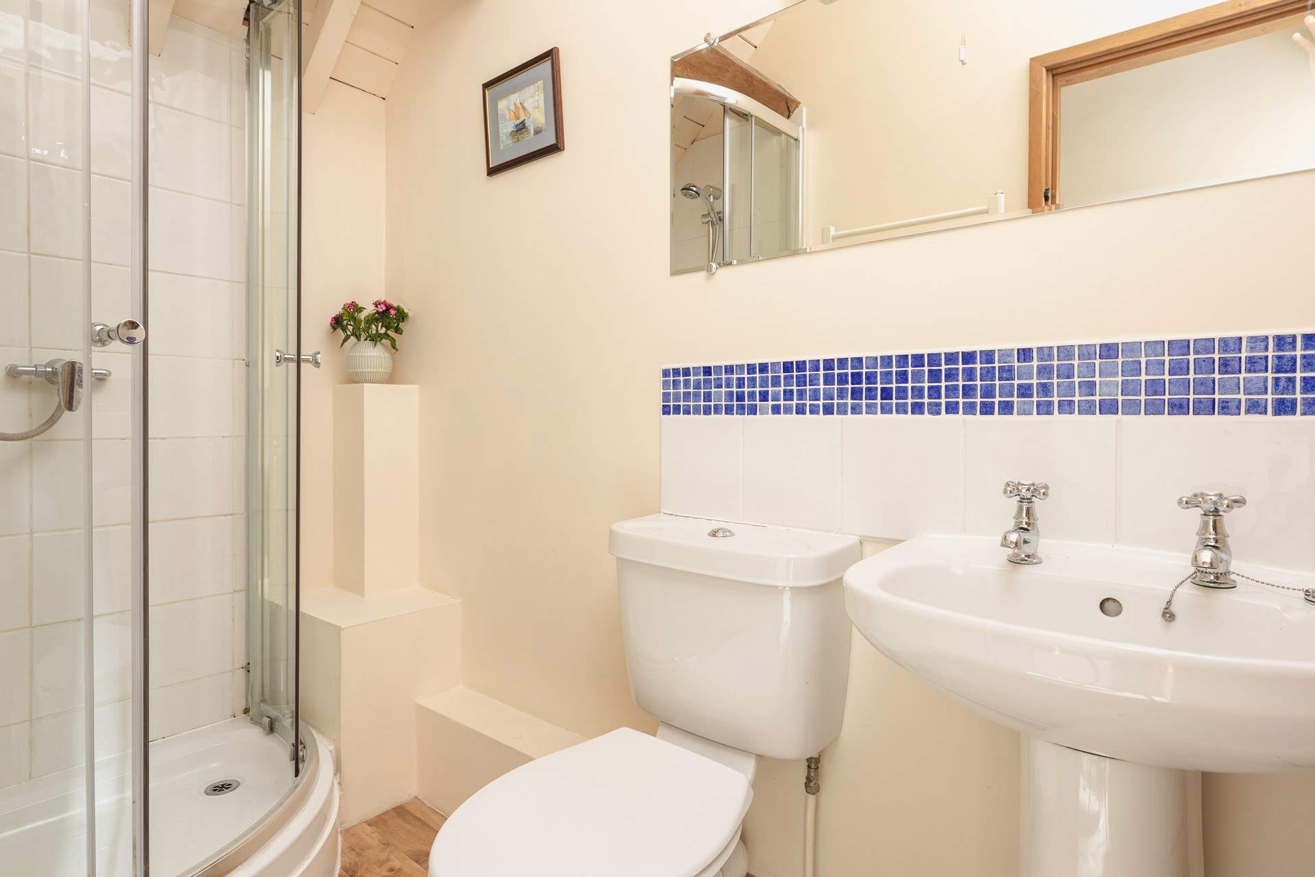 There is also a shower-room at the top of the stairs.