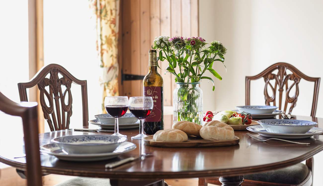 The dining-area is the perfect place to enjoy a feast with family and friends.