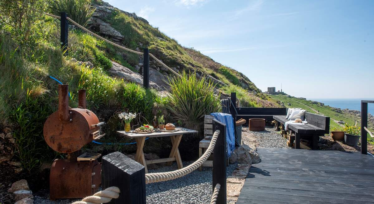 Eat al fresco on the huge terrace.