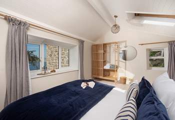 Sumptuous bed linen on the king-size bed and an exceptional view to wake up to.