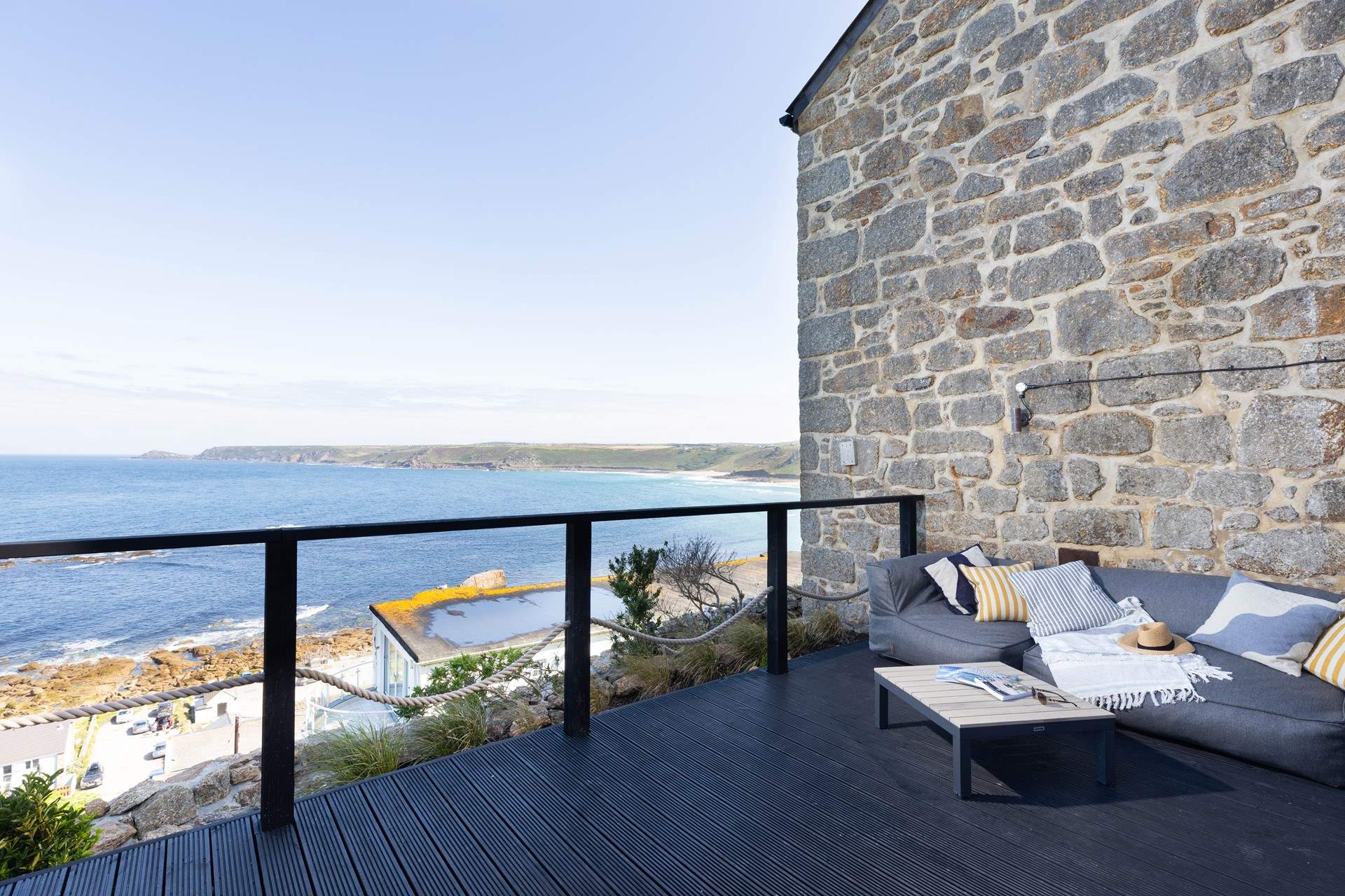 Such a view from the terrace outside this sweet cottage.