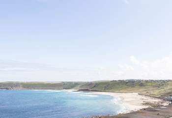 Sennen Cove is just below you.