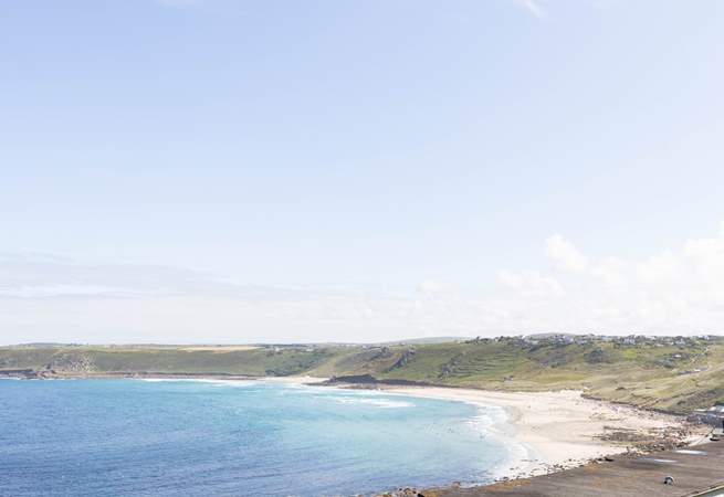 Sennen Cove is just below you.