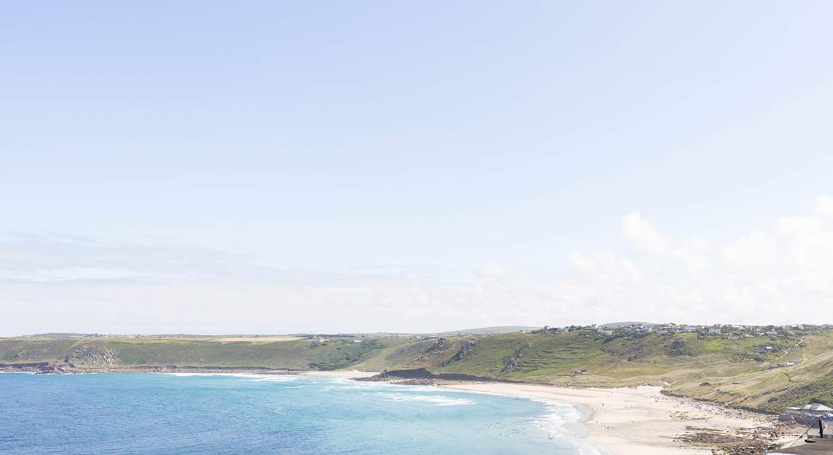 Sennen Cove is just below you.