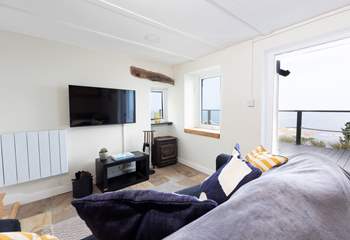 The snug lounge in this cosy cottage.