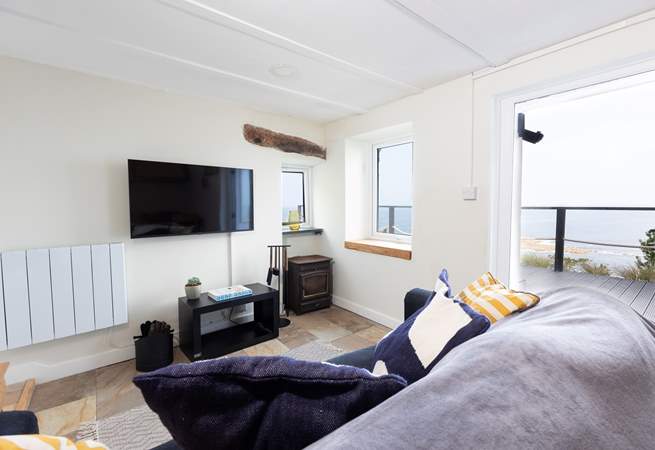 The snug lounge in this cosy cottage.