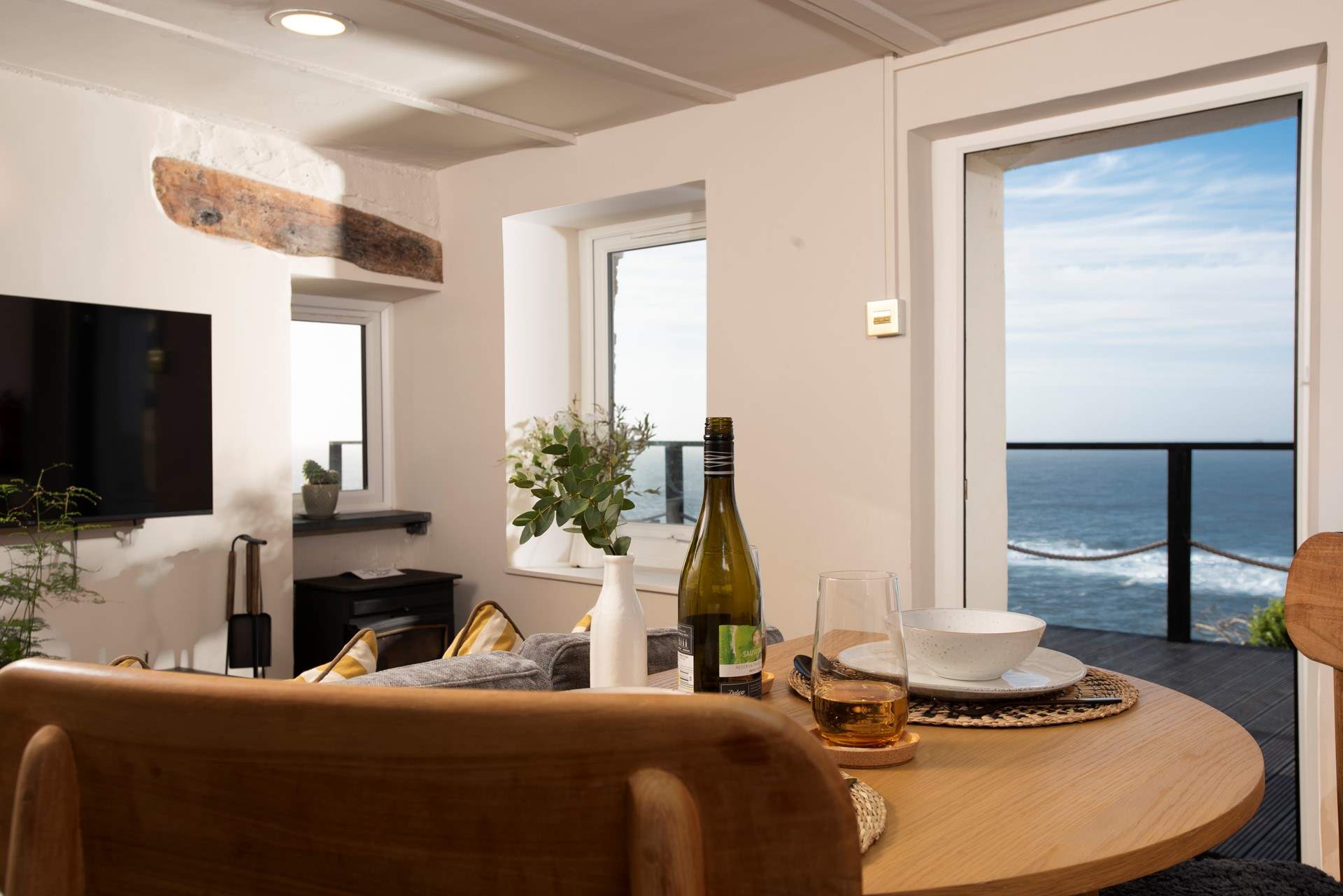 This bijou cottage is a delight, with a cosy wood-burner for chilly nights.