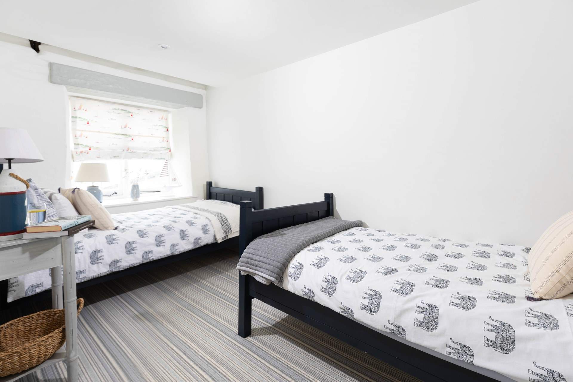 The twin bedroom is ideal for either children or adults. 