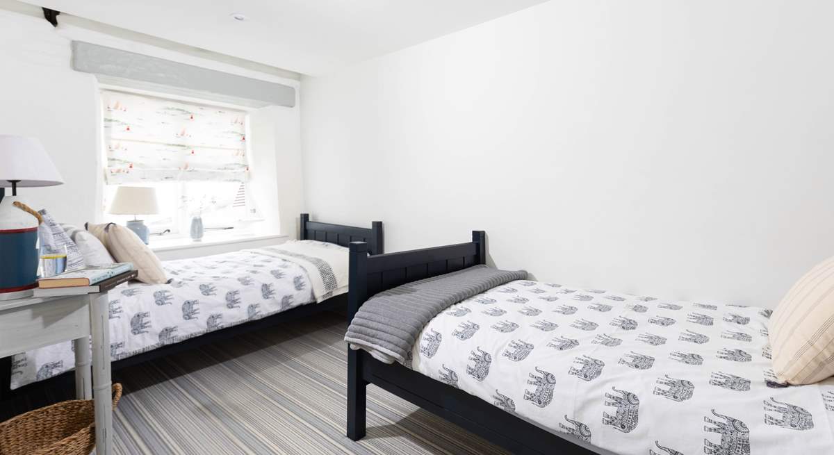 The twin bedroom is ideal for either children or adults. 