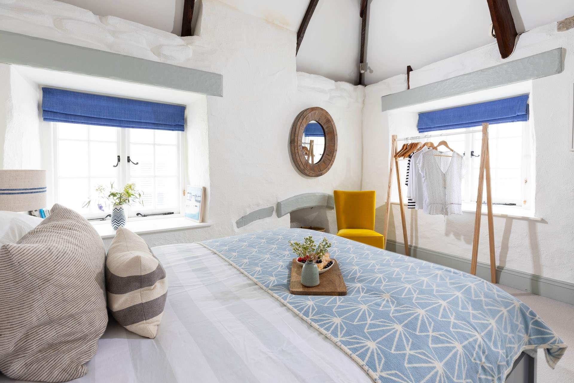 This pretty room has some delightful features. 