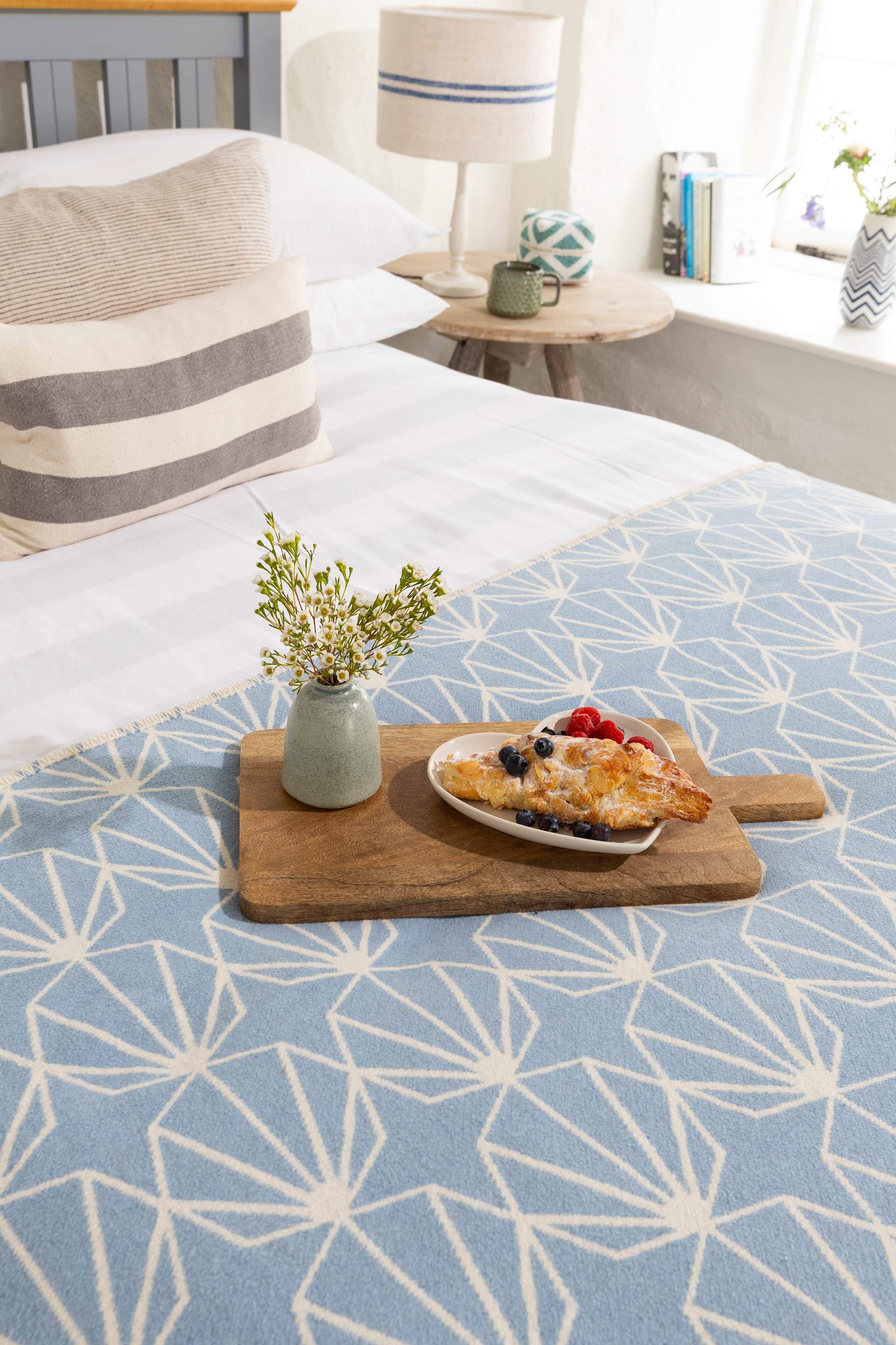 Breakfast in bed? Why not, you are on holiday.