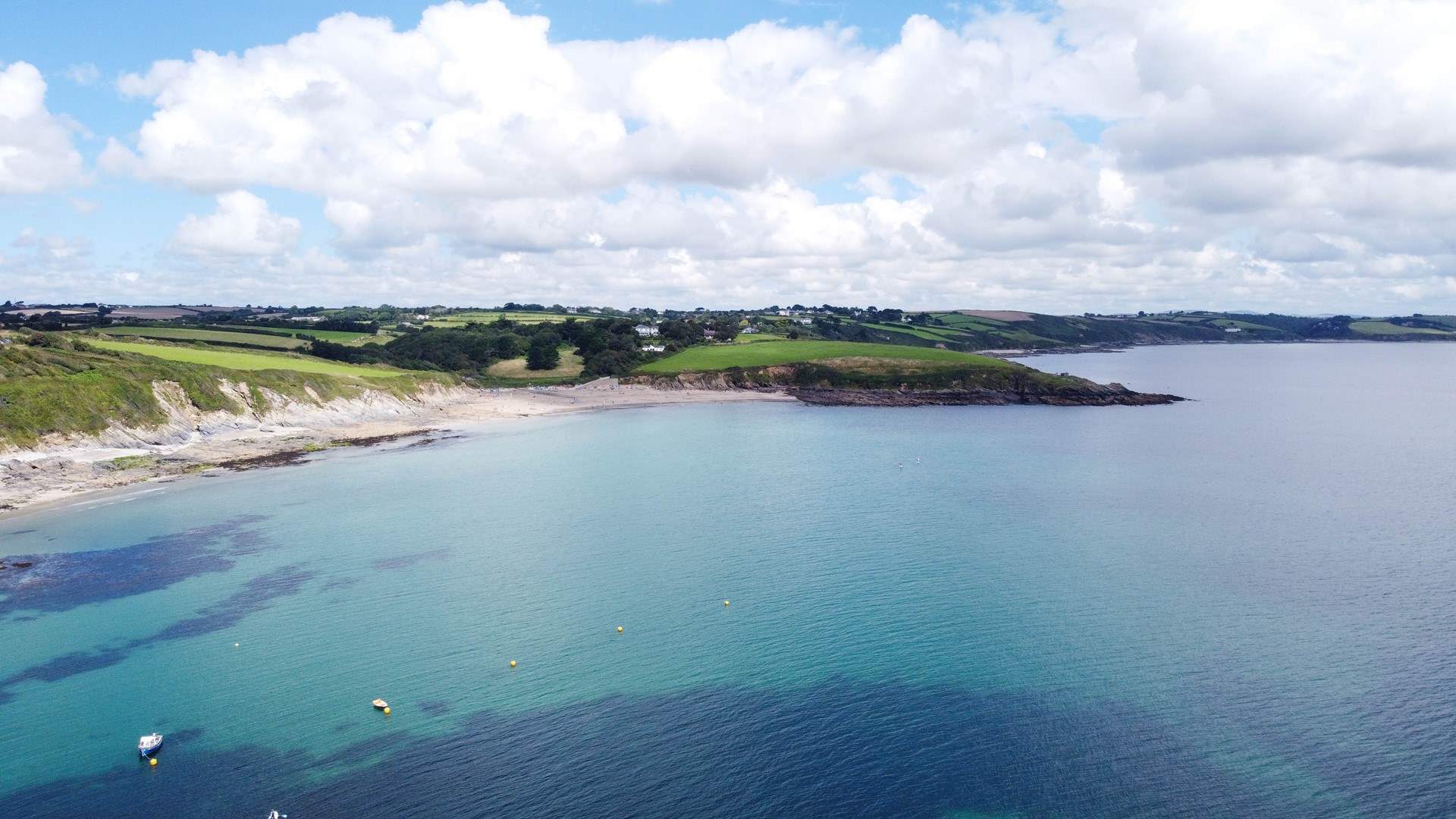 Wander along the coast path to the Hidden Hut and stunning Porthcurnick beach.
