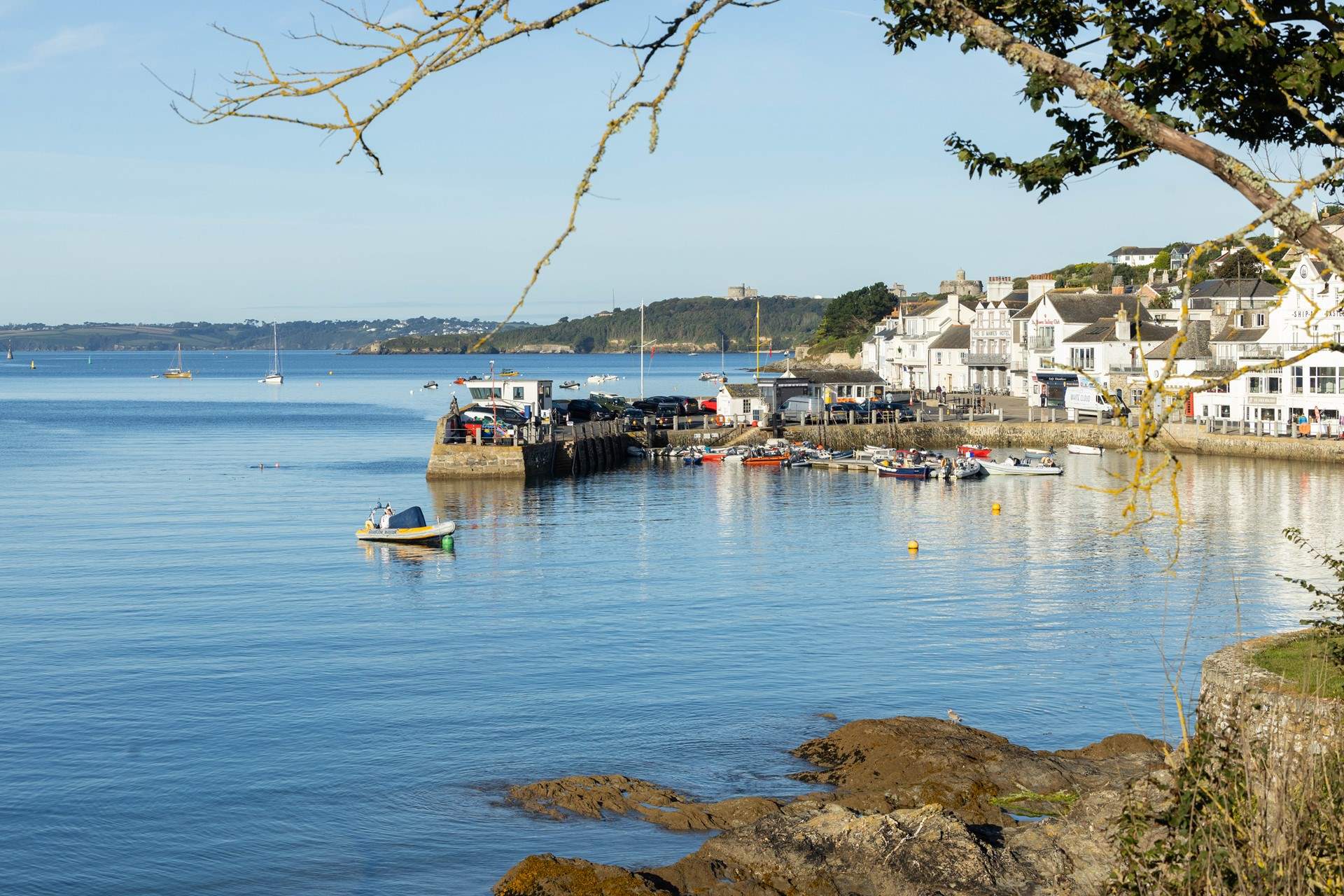 The pretty harbourside of St Mawes where you can catch the passenger ferry to Falmouth.