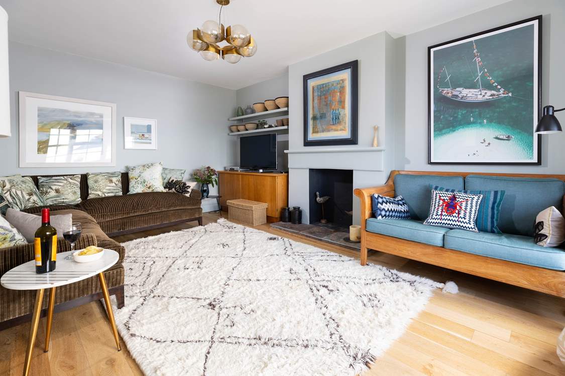 The sitting-room is perfect for cosy evenings in.