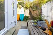 There's room to store your beach equipment.