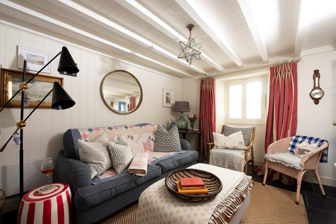 An eclectic mix furnishes this lovely home.