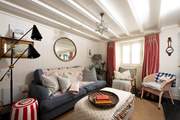 An eclectic mix furnishes this lovely home.