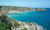 Venture out for a day to stunning Porthcurno beach, then book an evening performance at the Minack Theatre for entertainment under the stars. - Thumbnail Image