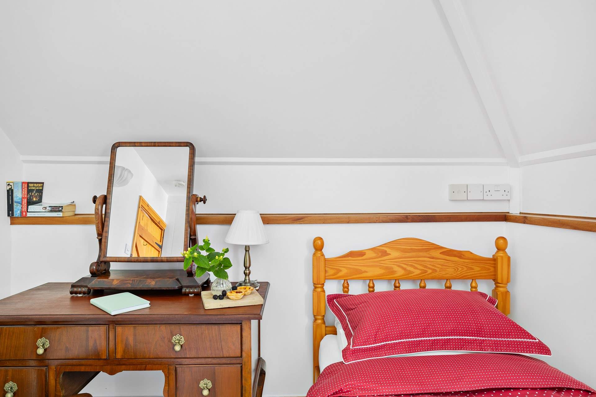 The cottage is full of charm.