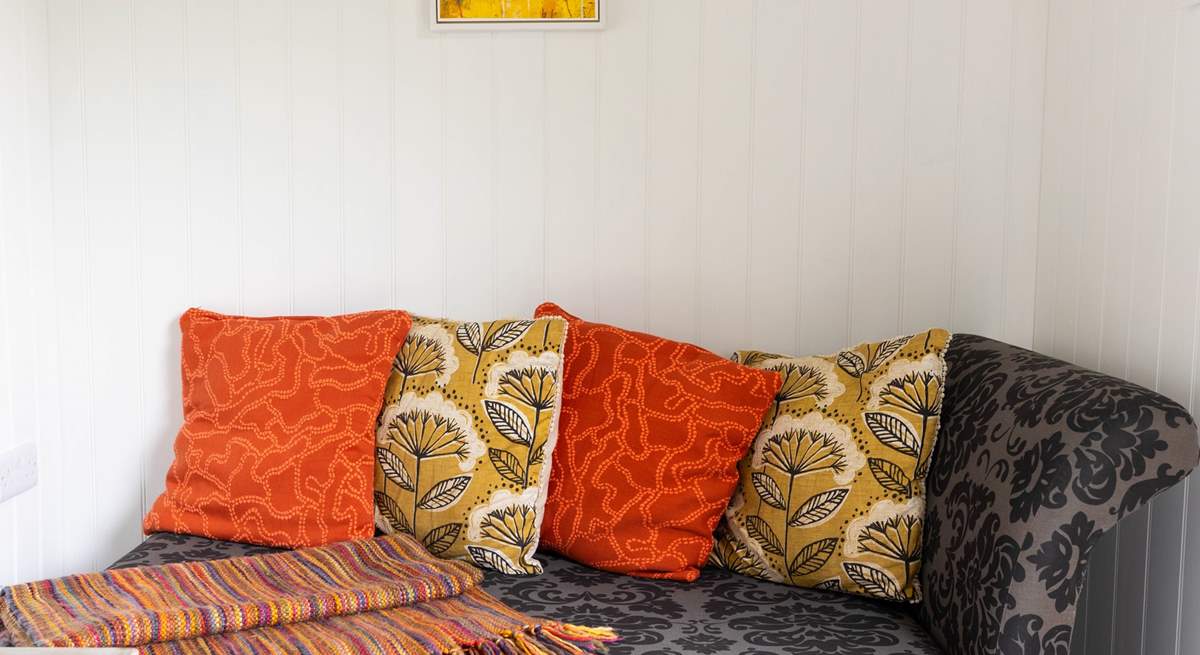 A cosy corner in the garden's summer-house.