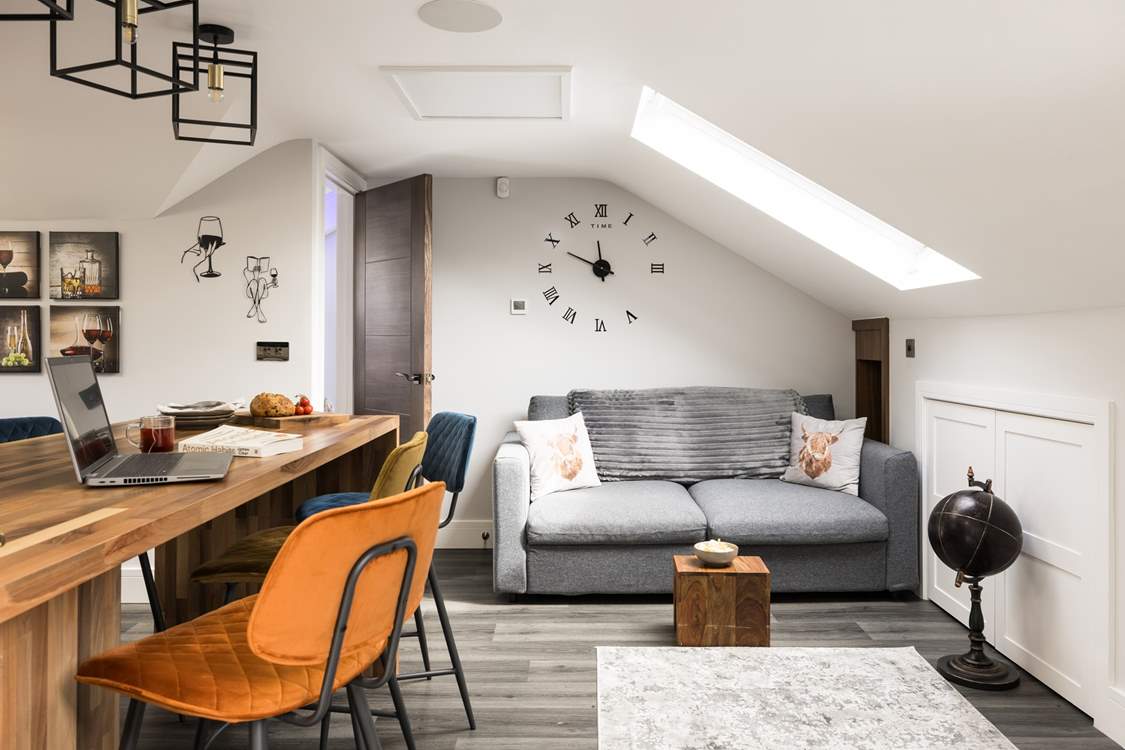The comfortable living area is just waiting for you to relax in.