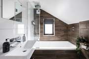 Indulge yourself in the sumptuous en suite and enjoy a long soak in the bath.