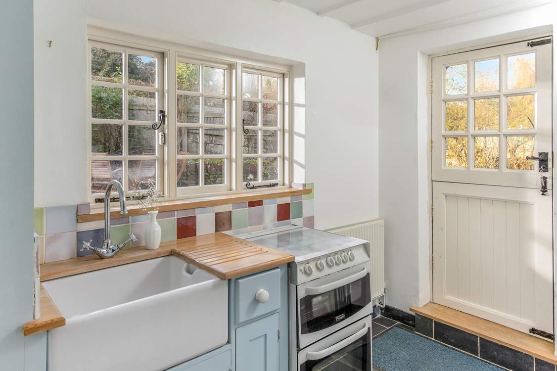 The utility-room has a gas cooker, should you choose to cook on this, and a Belfast sink. Please mind the steps in this room.