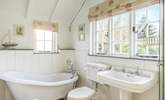 The family bathroom has a fabulous free-standing tub.  - Thumbnail Image