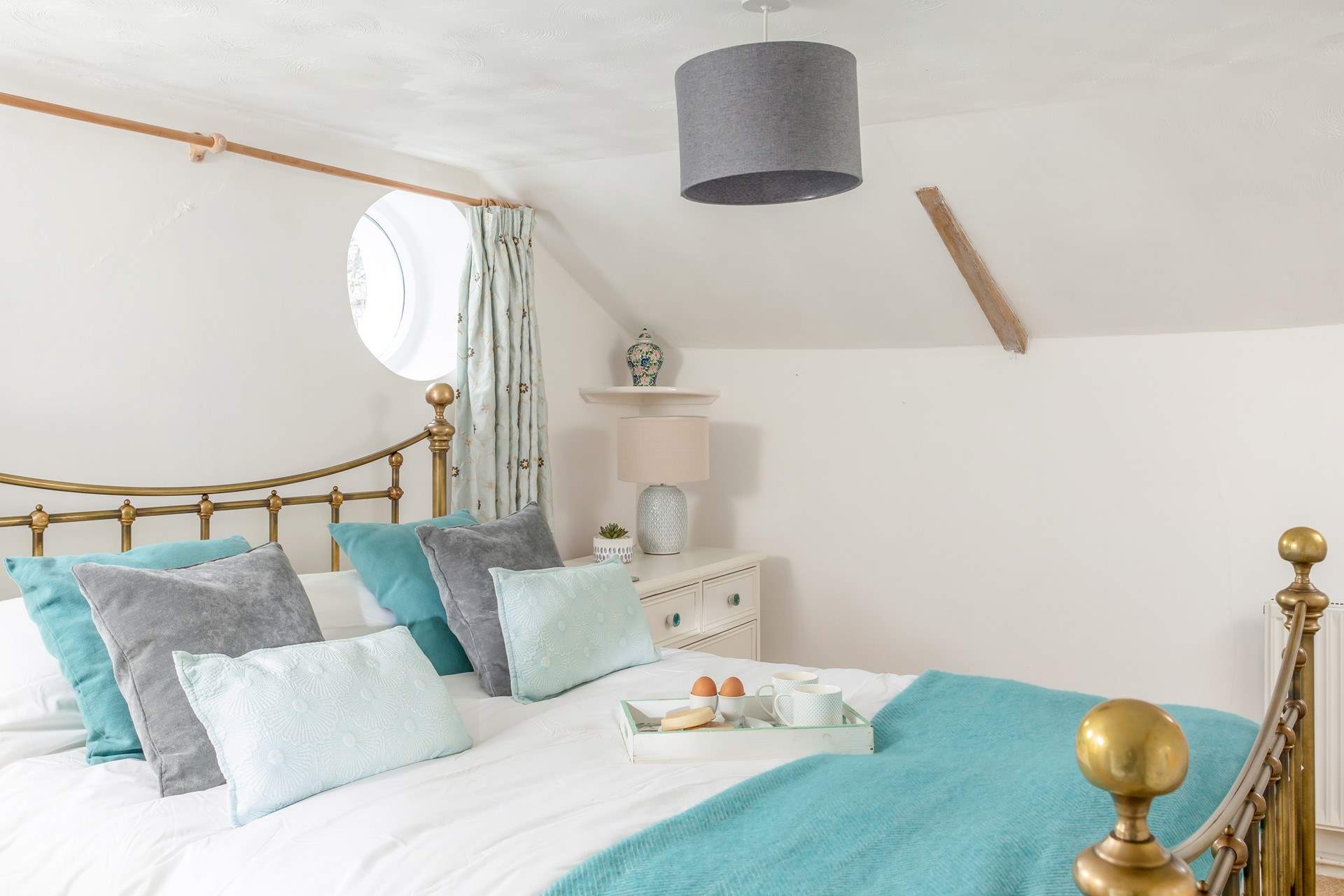 This lovely bedroom is so peaceful (bedroom 1). 