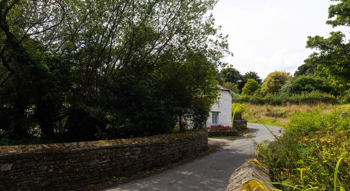 The bridge approaching the cottage. 