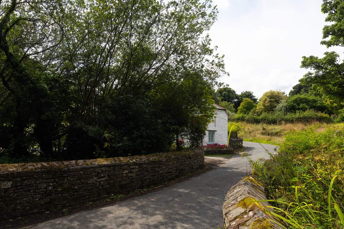 The bridge approaching the cottage.