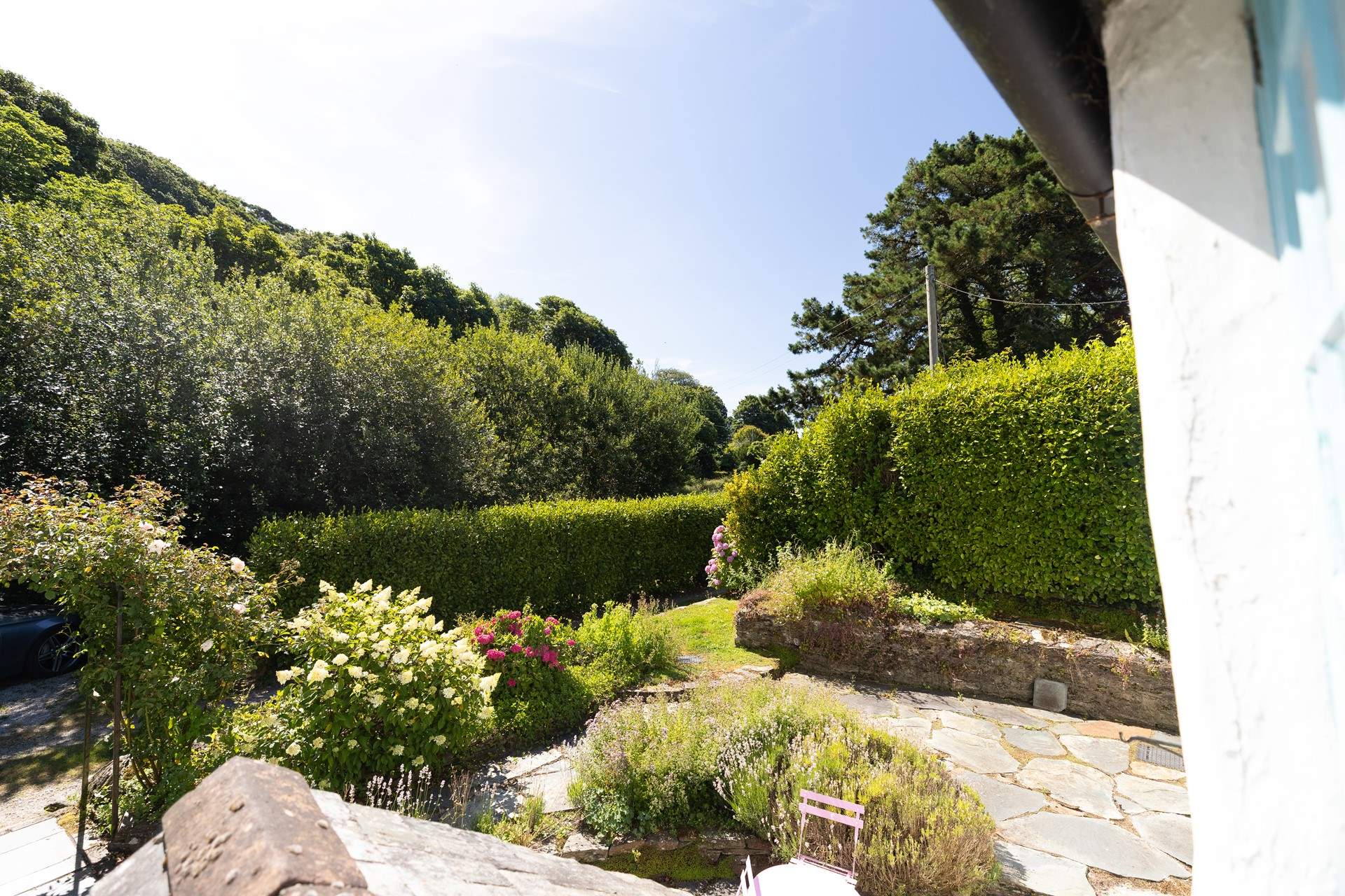 Charming views over the cottage garden. 