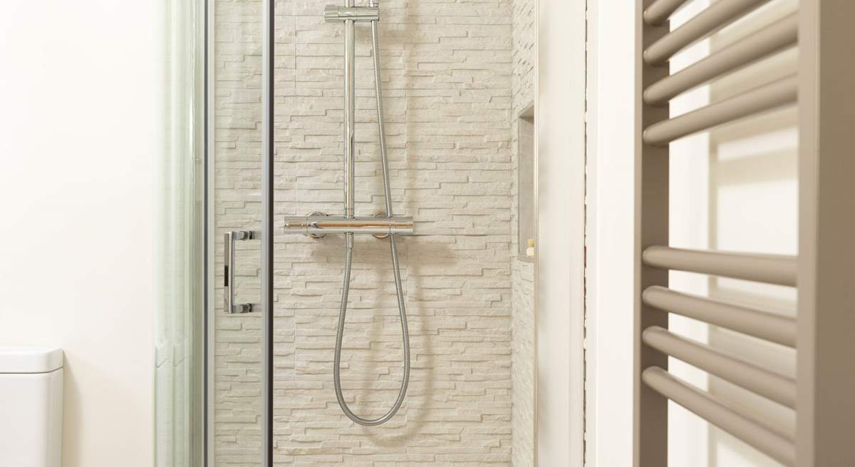 The shower can wash out your salty locks. 