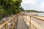 Take the boardwalk between Priory Bay and Seagrove Bay.