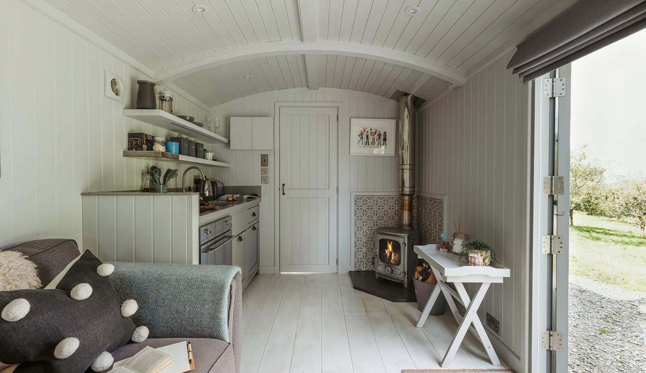 Complete with a wood-burner this hut is perfect whatever the weather.