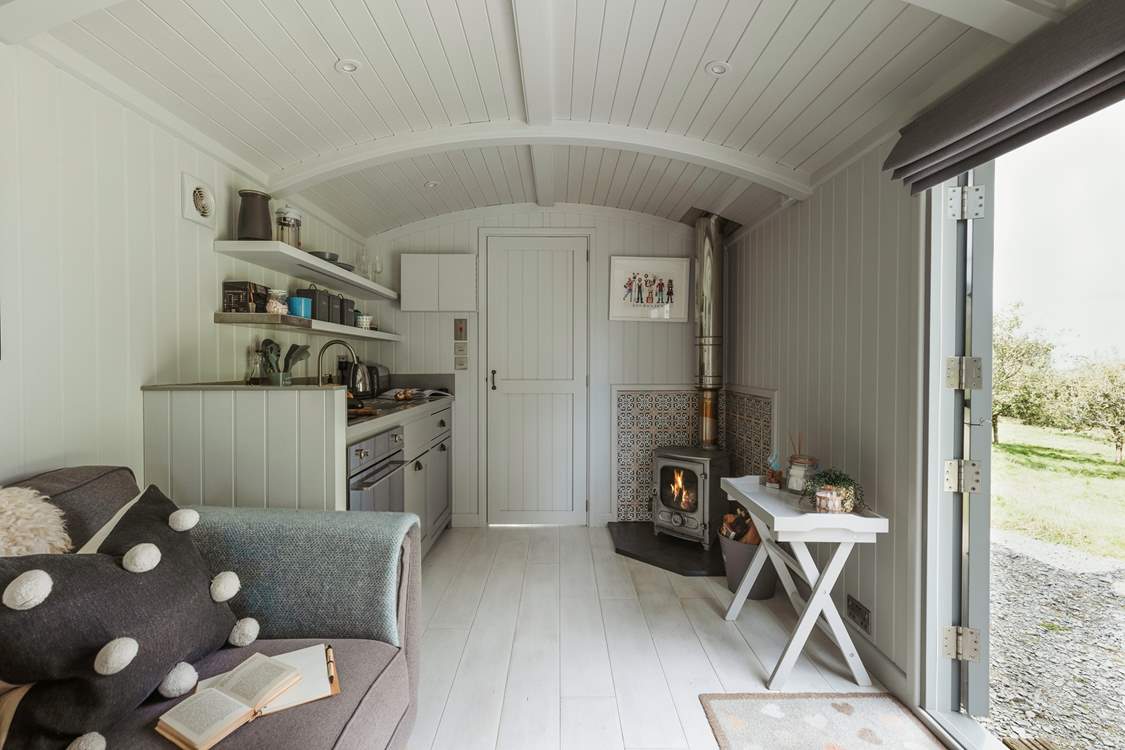 Complete with a wood-burner this hut is perfect whatever the weather.