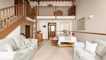 A delightful galleried landing runs across the width of the barn.