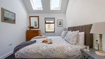 Choose from a super-king double or twins in the light filled principal bedroom.