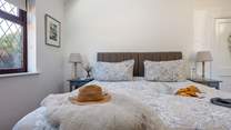 Bedroom 1 has a 'zip and link' bed giving you the choice of either a super-king double or twin beds. 
