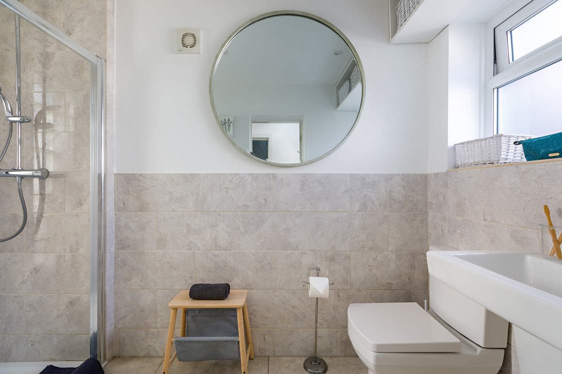 The well-designed shower-room.