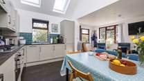 The open plan living space is perfect for sociable holidays.