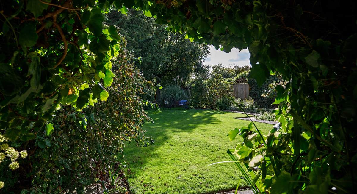 Take a peek down the garden, there's plenty of shade too!