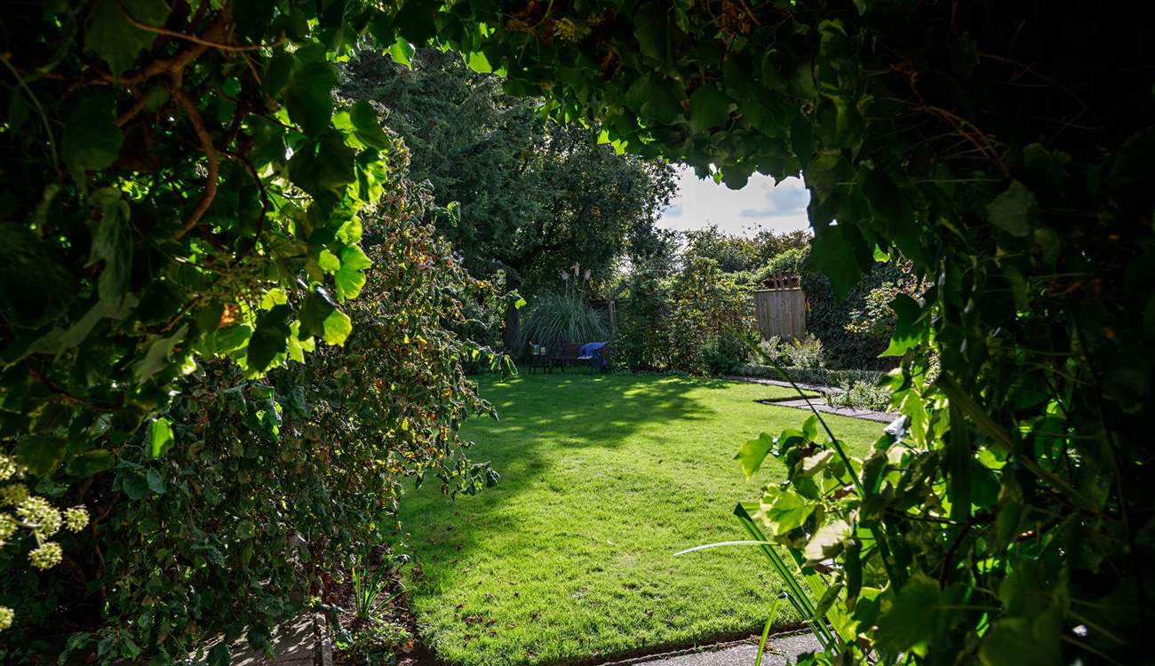 Take a peek down the garden, there's plenty of shade too!